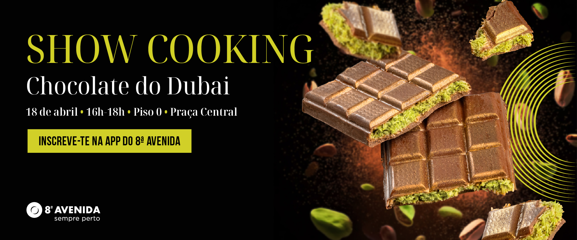 O Chocolate do Dubai vai invadir o 8ª Avenida!